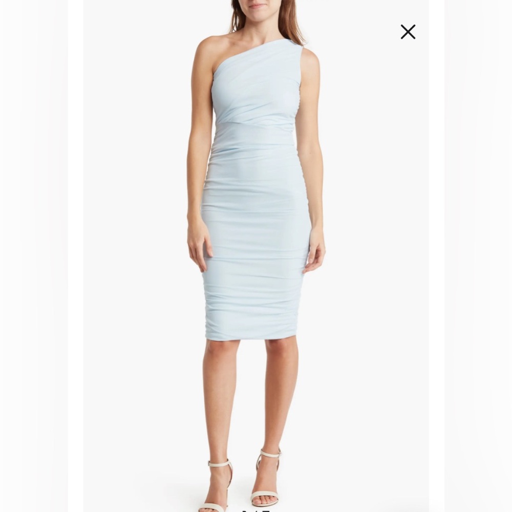 One-Shoulder Body-Con Midi Dress